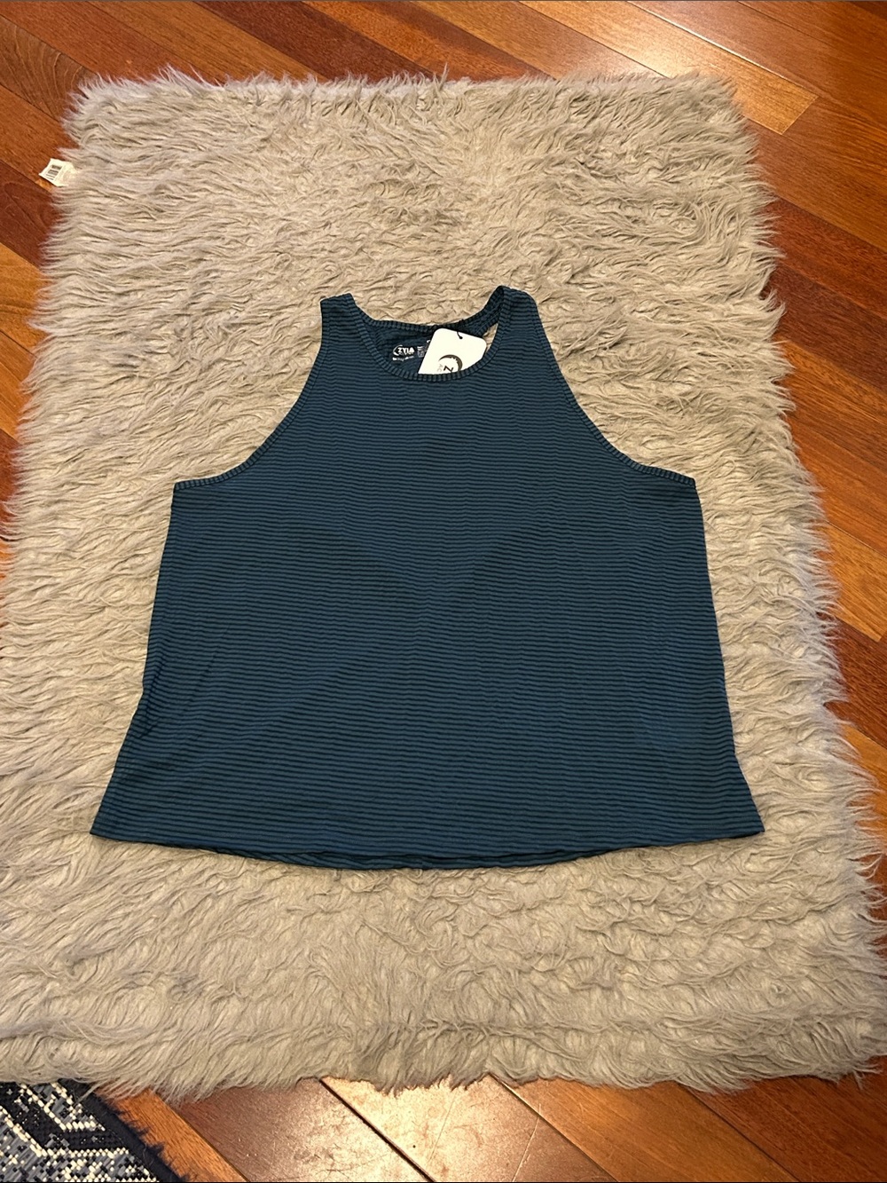 NWT Zyia Active Dark Turquoise Penelope Ribbed Tank